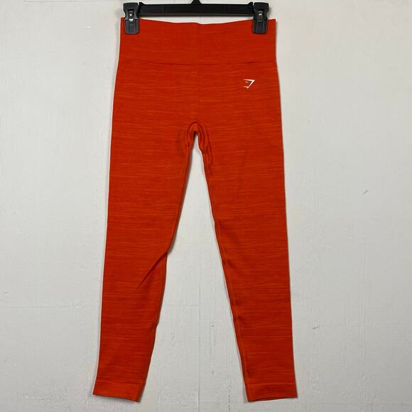 Gymshark Orange Seamless Active Leggings Size Medium - Picture 1 of 5